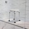 Flash Furniture 9-1/2" L, Aluminum, White Bath & Shower Stool DC-HY3400L-WH-GG - alternate 1